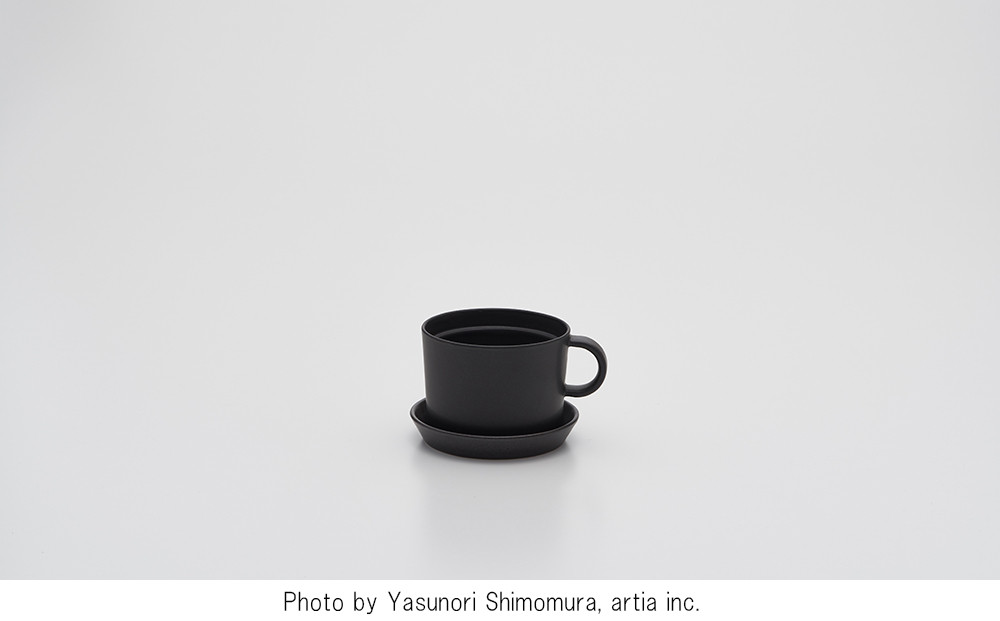 
【有田焼】2016/　BIG-GAME Coffee Cup L & Saucer（Black Matt）2客セット
