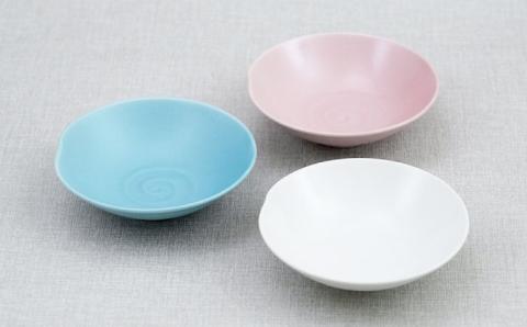 【波佐見焼】アイシー ボウル 小 （ホワイト・ピンク・ブルー） 3点セット【団陶器】 [PB110]
