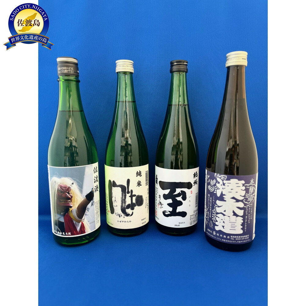 【ふるさと納税】佐渡の酒屋　塚本酒店　指名買いベスト4　720ml　4本セット | お酒 さけ 人気 おすすめ 送料無料 ギフト