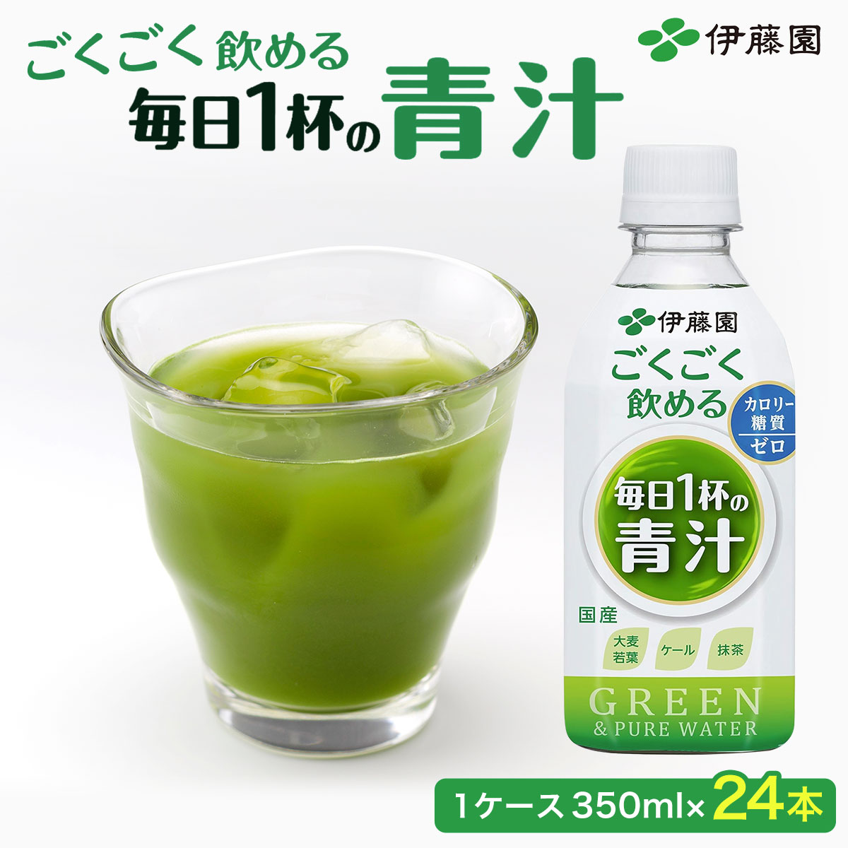 【ふるさと納税】【伊藤園】 ごくごく飲める！ 毎日1杯の青汁 1ケース （350ml×24本） ペットボトル 大容量 青汁 伊藤園 ペットボトル 健康 効果 おすすめ 飲みやすい すっきり 無糖 ダイエット 国産 350ml 無糖 あおじる アオジル 青じる 健康 箱買い ケース 国産 TMP001