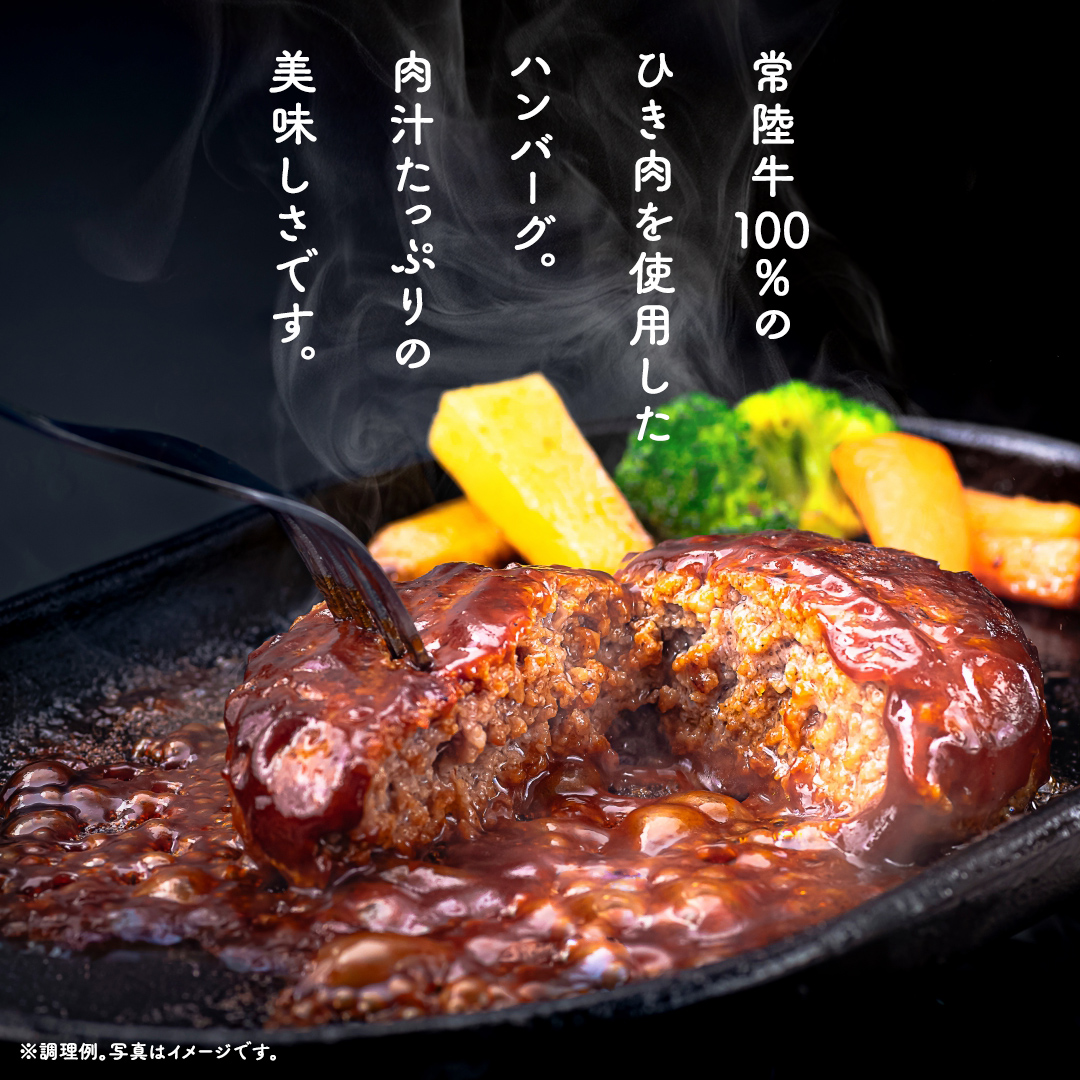 【 スピード 発送 】【 常陸牛 】 100% ハンバーグ ×10個（ ソース付き ） (茨城県共通返礼品) 牛肉 加工品 惣菜 お取り寄せグルメ 個包装 デミグラス 冷凍ハンバーグ [BX12-NT
