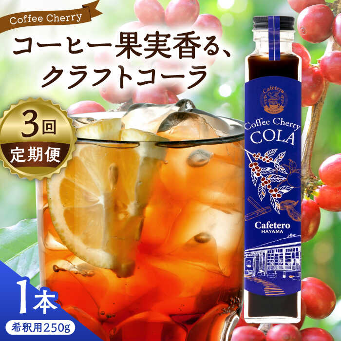 【ふるさと納税】【先行予約】【2025年7月中旬から順次発送】【全3回定期便】カフェテーロ葉山　チェリーコーラ　250g×1本 / ジュース 飲料 コーラ チェリー 250ml 葉山町【合同会社エンディレクト】[ASBM007]