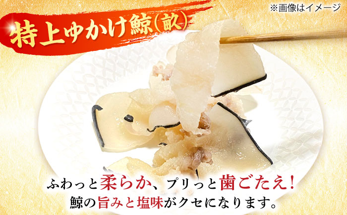 【3回定期便】　厳選！3種鯨定期便/ 煮しめ鯨120g×5パック 炙り用脂筋肉スライス（生）：400ｇ（200g×2パック）特上ゆかけ鯨（畝）：100g×3パック 小値賀町 /中島（鯨）商店  [DB