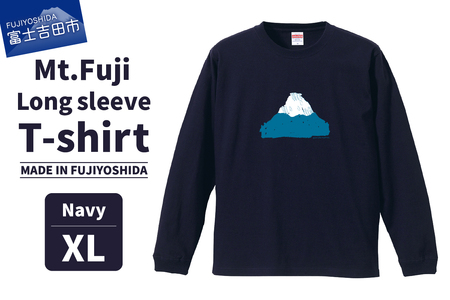 Mt.Fuji Long sleeve T-shirt 《MADE IN FUJIYOSHIDA》Navy XLサイズ