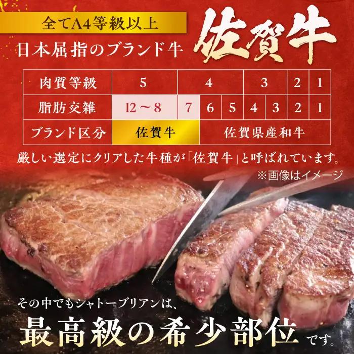  佐賀牛 シャトーブリアン 200g×2枚 しゃとーぶりあん すてーき[FCH012]