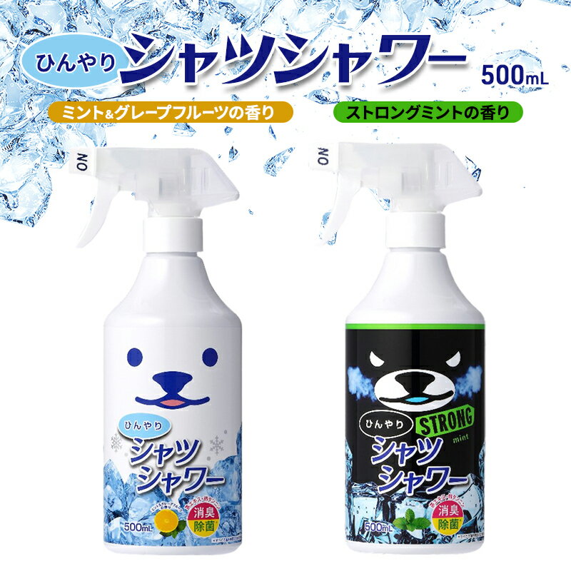 【ふるさと納税】ひんやりシャツシャワー＆ひんやりシャツシャワーストロング 2本セット 夏 暑さ対策 冷感 爽快感 冷涼感 汗臭 加齢臭 消臭 除菌効果 スプレー ミント 節電 節電対策 東京都 墨田区