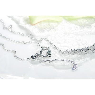 ふるさと納税 昭和町 【0.5ct】プラチナ900 ダイヤモンド　ラインネックレス |  | 02