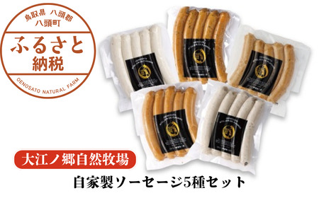 Y1006 自家製ソーセージ5種セット〈大江ノ郷自然牧場より直送〉