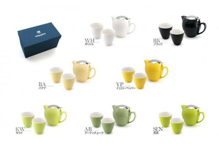 【美濃焼】ティーギフトセットB バナナ【ZERO JAPAN】【TOKI MINOYAKI返礼品】 食器 うつわ 茶器 ティーポット 湯呑み シンプル かわいい おしゃれ 贈り物  紅茶ポット 緑茶 