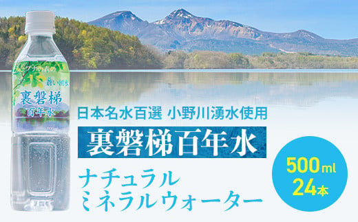 
裏磐梯百年水 ナチュラルミネラルウォーター（500ml×24本 1箱） 【 ふるさと納税 人気 おすすめ ランキング ミネラルウォーター 裏磐梯百年水 日本名水百選 ペットボトル 小野川湧水 湧き水 百貫清水 自然の恵み 水 ミネラル 清水 福島県 北塩原村 送料無料 】 KBJ010
