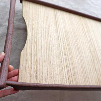 ふるさと納税 糸島市 【栗×ブラックウォールナット】50cm 大サイズ の 木製 トレー 家具工房 橙 [AZF007] |  | 02