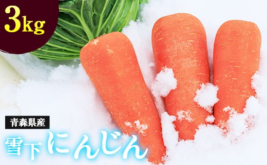 
                  雪下にんじん 3kg 【南部宝園】 あまい 人参 野菜 朝どれ 朝採り AOMORI AGRI BASE 青森県 南部町 F21U-754
                