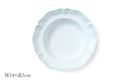 【波佐見焼】ombre de fleur ボウルL melodie green【翔芳窯】[FE548]