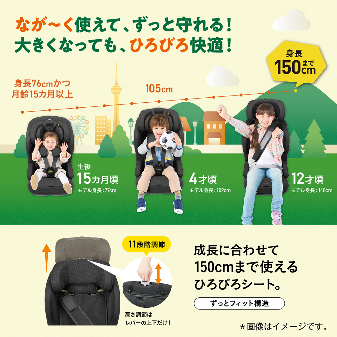 【 コンビ 】 ジョイトリップ アドバンス plus R129 エッグショック SC ダークグレー 119798 ジュニアシート チャイルドシート ISOFIX R129 1歳 2歳 3歳 1歳から 