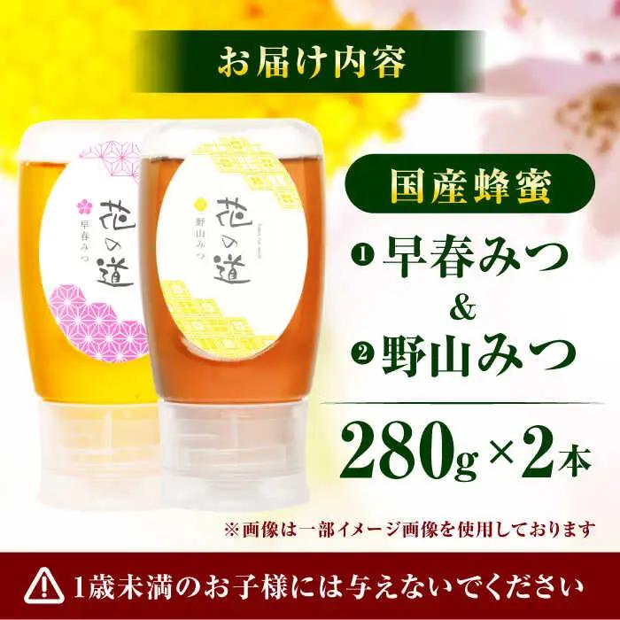 【はちみつお試しセット】 早春みつ・野山みつ 各1本（280g×2） / はちみつセット スピード発送[AFAI043]