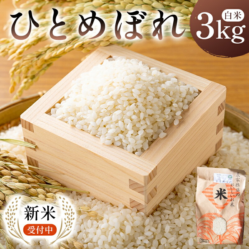 【ふるさと納税】【2025年9月中旬以降発送予定】ひとめぼれ3kg【2025年産】 千葉県 南房総市 米 お米 白米 ブランド米 ごはん おにぎり 食品 精米 国産 国産米 お取り寄せ グルメ 送料無料