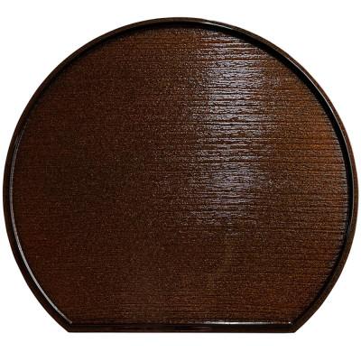 ふるさと納税 海南市 紀州塗り PC 半月盆 煌きシリーズ 【黒縁 尺三 39cm】