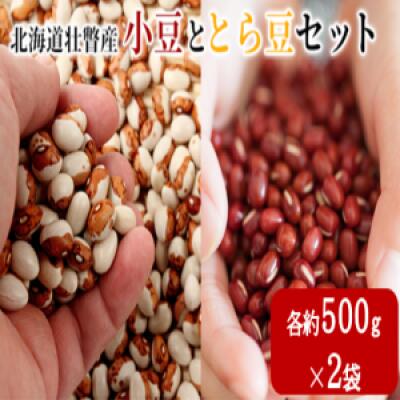 【ふるさと納税】〈2025年11月中旬よりお届け〉北海道壮瞥産　小豆ととら豆セット　各約500g×2袋【 ふるさと納税 人気 おすすめ ランキング 北海道 壮瞥 小豆 あずき 豆 あずき茶 赤飯 贈り物 贈物 贈答 ギフト 大容量 詰合せ セット 北海道 壮瞥町 送料無料】 SBTA042