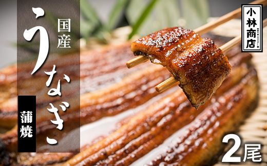 うなぎの六三 こばやし商店 国産 蒲焼うなぎ 約135g×2尾 自家製たれ2個付 木箱入【配送不可地域：離島・沖縄県】