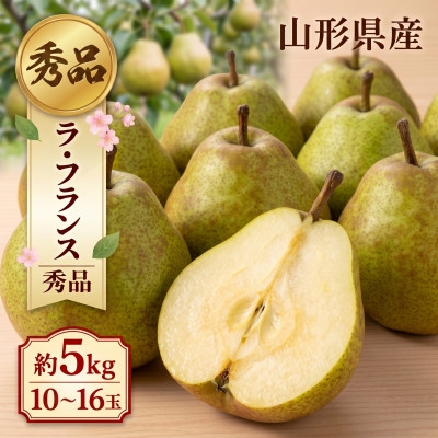 
                  令和8年産 ラ・フランス 秀品 3L以上 約5kg 10～16玉【1775649】
                