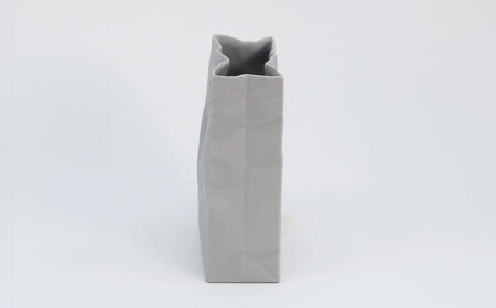【瀬戸焼】ニュークリンクルスーパーバッグ#3 花器 グレー 【セラミック・ジャパン】 / 花瓶 インテリア ギフト プレゼント / 瀬戸市[BBBC017]
