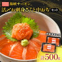 【ふるさと納税】【2025年6月中旬発送】海峡サーモン 活〆お刺身さくと中おちセット【配送不可地域：離島・沖縄県・九州】【1153610】