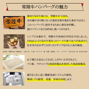 DU-78　ハンバーグ 肉 100g 6個 セット ギフト 誕生日プレゼント 食べ物 冷凍 小分け 焼くだけでレストランの味 黒毛和牛 常陸牛 100% 無添加 ふるさと納税 常陸牛ハンバーグ100g