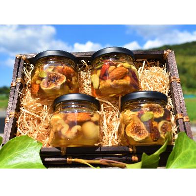 ふるさと納税 すさみ町 ナッツ・ドライフルーツの蜂蜜漬4種セット【峠の恵】【峠の彩】【峠の実】【峠の果実】