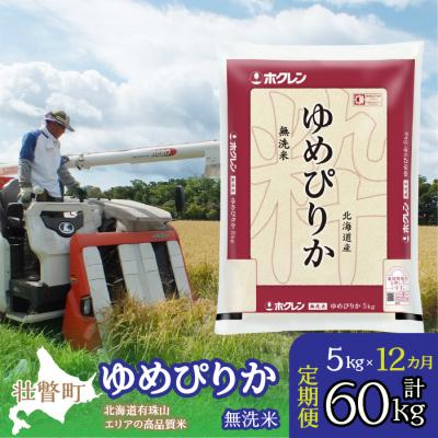 ふるさと納税 壮瞥町 【令和7年産】【1年定期配送】(無洗米5kg)ホクレンゆめぴりか SBTD061