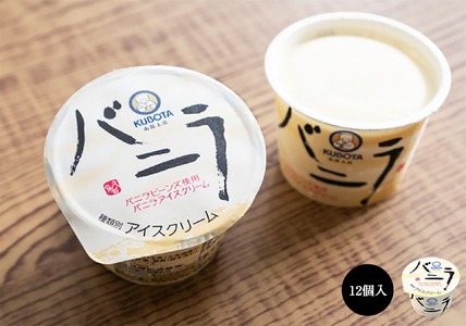 バニラアイスクリーム110ml✕12個 | アイス 久保田アイス 人気アイス 厳選アイス アイスセット
