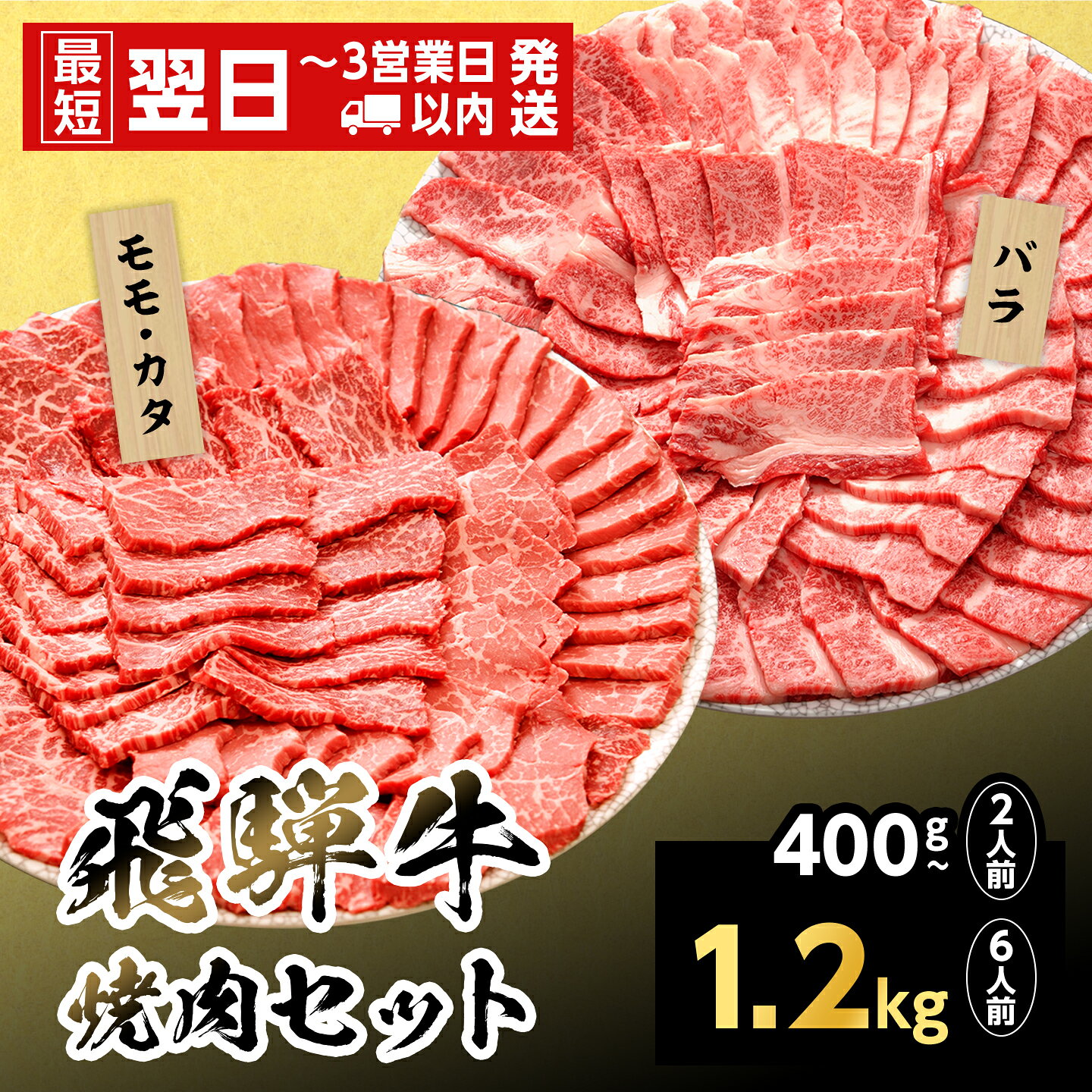 【ふるさと納税】【発送時期が選べる】飛騨牛 贅沢！焼肉セット 2～6人前 400g 800g 1.2kg 牛肉 和牛 肉 焼肉 BBQ キャンプ バーベキュー 霜降り カルビ 赤身 モモ カタ 東白川村 岐阜 岐阜県産 養老ミート