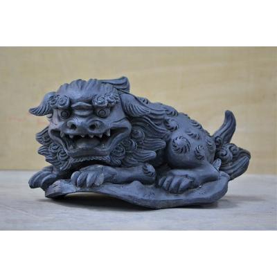 ふるさと納税 平群町 瓦職人手作り　「唐獅子」の隅蓋