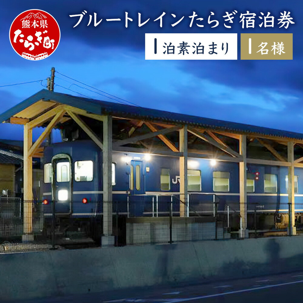 【ふるさと納税】ブルートレインたらぎ 宿泊券 1名様 ふるさと納税 観光列車 素泊まり 入浴券付き チケット 九州 観光 旅行 宿 宿泊 寝台特急 寝台列車 はやぶさ 鉄道 列車 温泉 おんせん 熊本県 多良木町 送料無料