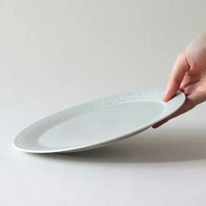 【波佐見焼】PATTERNED PLATE 21 morning mist 【BIRDS’ WORDS】[CF095]
