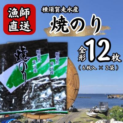 ふるさと納税 横須賀市 【訳あり】欠け 海苔 全形6枚×2袋(全形12枚) 漁師直送 上等級 焼き海苔 のり