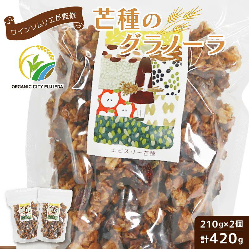 【ふるさと納税】 グラノーラ 手作り 210g×2個 計420g 国産 オーガニック 有機 ドライフルーツ ナッツ 朝食 シリアル 健康 美容 ダイエット 自然食品 ノンシュガー 低カロリー 食物繊維 ビタミン ミネラル 栄養 簡単 便利 朝ごはん おやつ 贈り物 プレゼント 藤枝市 静岡県