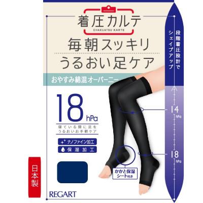 ふるさと納税 丸亀市 【メディックピエドシリーズ】 おやすみ綿混オーバーニーMサイズ ネイビー