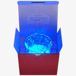 スパークリングワイン(ﾋﾟﾝｸ)DonDake～1本＆光るｸﾞﾗｽBacada!ﾍﾟｱのｾｯﾄ)_B115-005