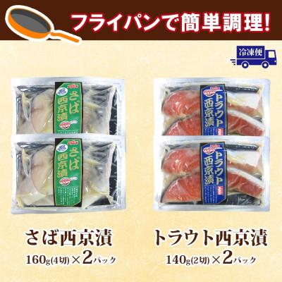ふるさと納税 船橋市 ニッスイ 西京漬 2種セット(さば 4切・トラウトサーモン 2切) 各2パック |  | 03