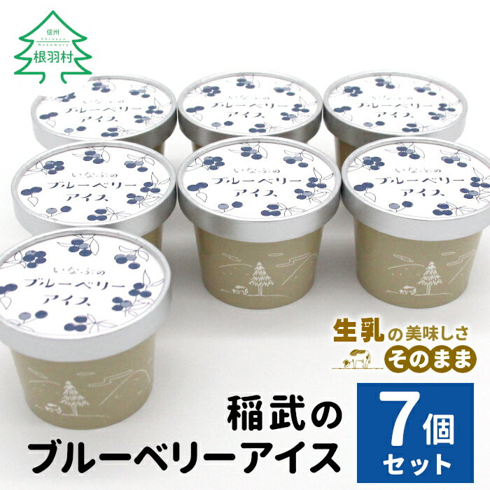 【ふるさと納税】無農薬！除草剤不使用 30品種をブレンドした 稲武のブルーベリー アイス 7個入り80ml 生乳 ブルーベリー ソース ソフトクリーム アイスクリーム アイス ブルーベリーアイス 無農薬 フルーツ スイーツ 人気 ギフト 5000円