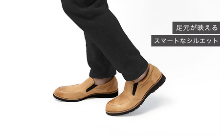  倭イズム ( ヤマトイズム ) 鹿革 シューズ 紳士靴 YA3302 （ ライトブラウン ） ファッション 革製品 革靴 お洒落 レザーシューズ やわらかい 快適 履き心地 3E  BN002 24