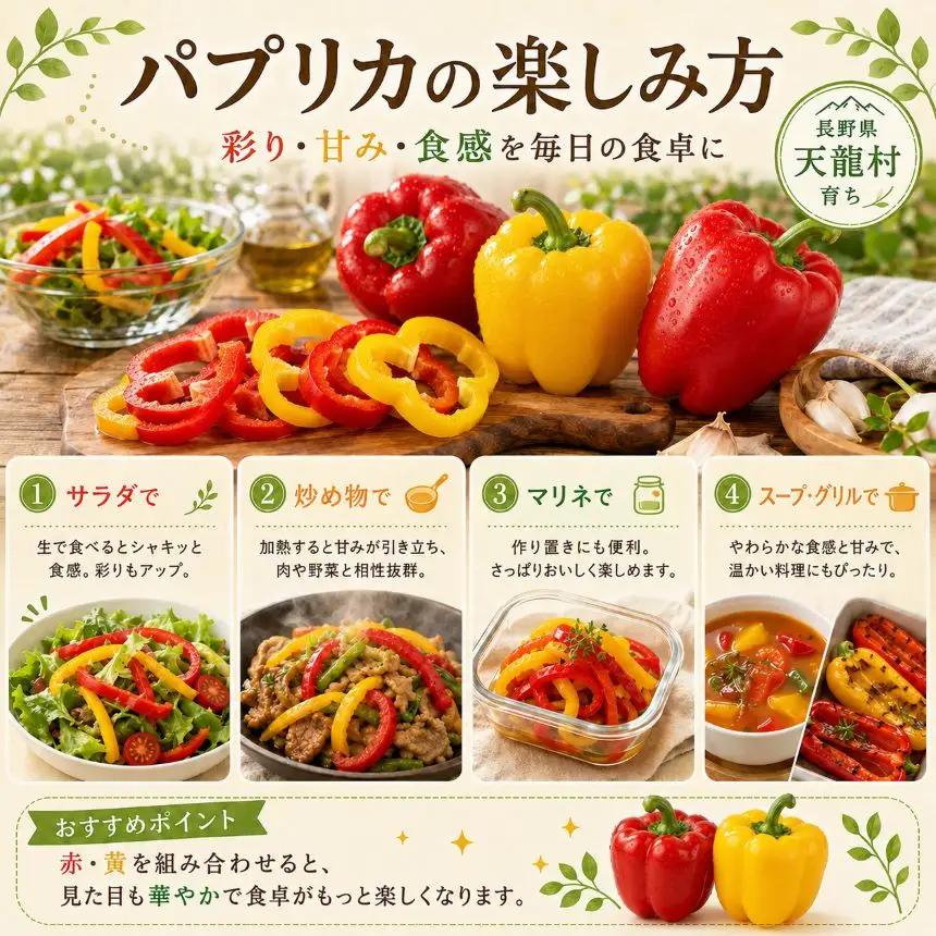 【先行予約】果肉が厚く旨味が濃い 天龍産パプリカ６個セット
