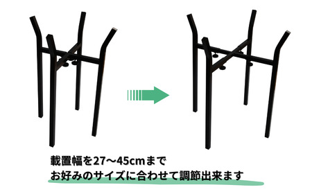 伸縮式大型プランタースタンド大 フラワースタンド ガーデニング 植木鉢スタンド 花台 鉢置き おしゃれ 燕三条製 [株式会社オビタス] 【016S080】