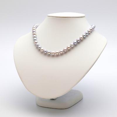 ふるさと納税 長崎市 あこや真珠(8-8.5mm珠、グレー系)ネックレス&ピアスセット |  | 02