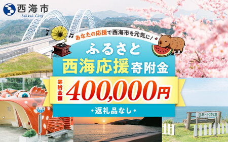 【返礼品なし】 長崎県 西海市 ふるさと応援寄附金（40万円分）【長崎県西海市】[CZZ038]
