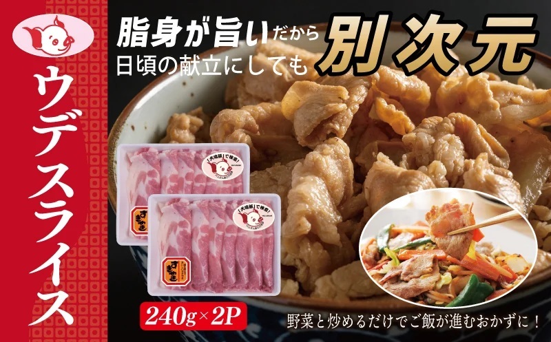 【泉佐野ブランド豚】犬鳴ポーク 3種 食べ比べセット（切り落とし／うで／ロース）×6回 定期便 6か月【毎月配送コース 国産 豚肉 工場直送 ぶた 小分け 簡単調理 期間限定 数量限定】 G1416_