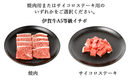 伊賀牛 A5 ヒレ・サーロイン・イチボ 焼肉セットA 計約1kg【最高級部位3種食べ比べ】【dido0022-1】