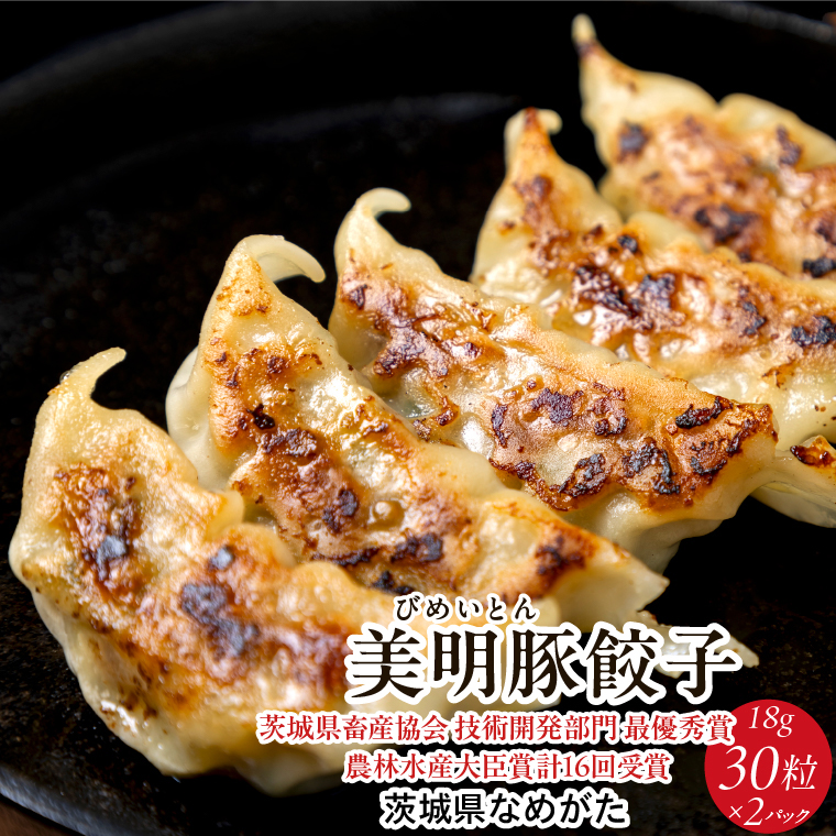 餃子 美明豚「びめいとん」のジューシー餃子｜餃子 ぎょうざ ギョウザ 美明豚 びめいとん 肉 肉加工品 豚肉 お肉 ジューシー 茨城県 行方市(HJ-2)