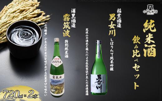 純米酒飲み比べセット 720ml×2本 日本酒 お酒 酒 米 記念日 地酒 茨城県 純米酒 吟醸 茨城県 つくば市