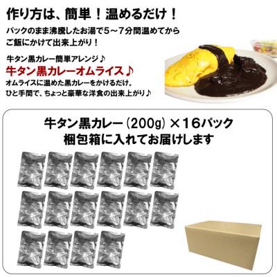 ふるさと納税 泉南市 ●牛タン黒カレー(200g×16パック) |  | 03